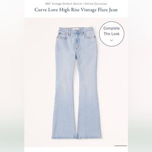 Abercrombie curve love high rise vintage flair jeans